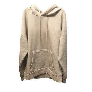 Lazypants Size Small Women's Beige Long Sleeve Hoodie Oversize Sweatshirt